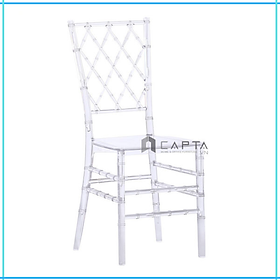 Mua Ghế ăn nhựa đúc trong suốt lưng ống trúc Ghế cafe ngoài trời đẹp cao cấp Tiffany 2A-PC