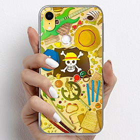 Ốp lưng cho iPhone X, iPhone XR nhựa TPU mẫu One Piece cờ đen