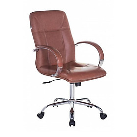 Ghế trưởng phòng khung đúc tay nhôm ốp chân thép mạ cao cấp ibie ib206 - nâu