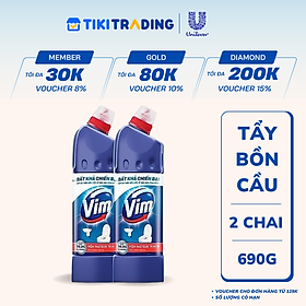 Combo 2 Nước Tẩy Bồn Cầu Vim 880ml Diệt 99,9% Vi Khuẩn