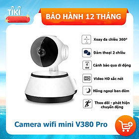 Mua Camera wifi mini V380 Pro trong nhà  Góc rộng xoay đa hướng  đàm thoại 2 chiều  cảnh báo chuyển động  hình ảnh Full HD  cảm biến hồng ngoại ban đêm.