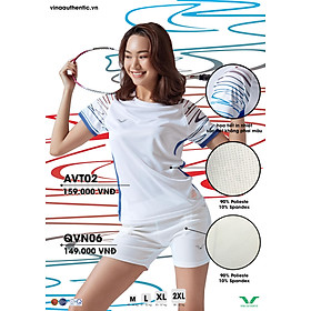 [MUA 1 TẶNG 1] SET THỂ THAO NỮ VNAWAVT02 VINA AUTHENTIC CO GIẢN, MỀM MẠI, THẤM HÚT MỒ HÔI, CHUẨN THƯƠNG HIỆU