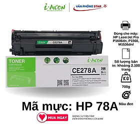 Mua  hàng chính hãng  Hộp mực 78a thương hiệu I.aicon mã hộp mực HP CE278A dành cho máy HP LaserJet Pro P1606dn  P1566  M1536dnf
