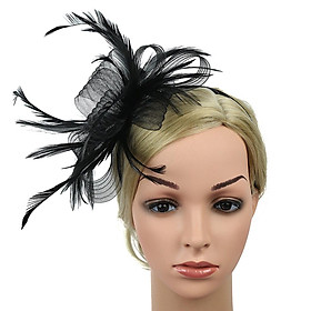 Women 1920s  Flapper Headband Feather Hairband Headpiece Wedding Party