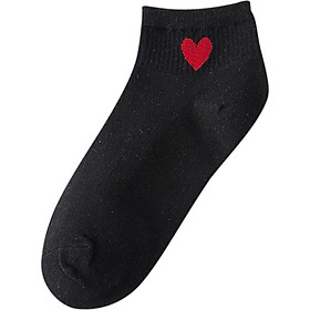 Bộ 5 Đôi Tất Vớ Nữ Ngắn Cổ Tim Hàn Quốc