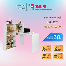 Bàn làm việc chữ L độc đáo SMLIFE Darcy