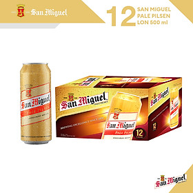 Thùng 12 Lon Bia SAN MIGUEL Pale Pilsen 500 ml