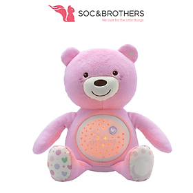 Gấu ôm phát nhạc pink chicco