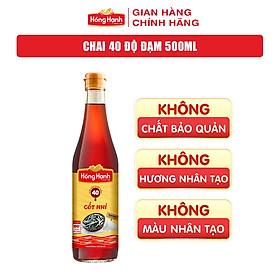 Hình ảnh Nước mắm truyền thống Phú Quốc Hồng Hạnh Cốt Nhỉ 40 độ đạm dung tích 500ML - Chấm sống tuyệt ngon, vẹn tròn dưỡng chất