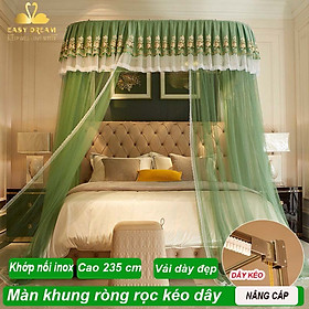 Mua Màn khung kéo dây ròng rọc không khoan tường -Mùng ngủ  chống muỗi kiểu dáng công chúa - khách sạn