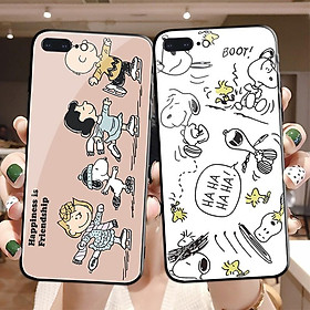 Ốp iPhone mặt kính in hình Snoopy cho IPhone 5/5s/6/6plus/6s/6splus/7/7plus/8/8plus/x/xr/xs/11/12/pro/max/plus/promax