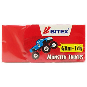 Gôm Monster Truck - Smart Kids ER18 - Màu Đỏ