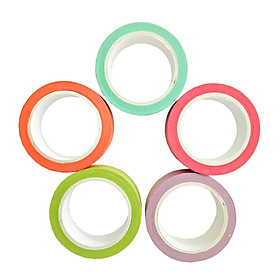 Bộ 5 cuộn băng keo giấy màu pastel