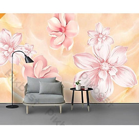 Tranh dán tường Tranh nền hoa ấm áp hiện đại, tranh dán tường 3d hiện đại (tích hợp sẵn keo) MS642448