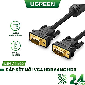 Dây VGA dùng cho máy tính bàn, hoặc kết nối từ máy tính sang màn hình, dài 1-30m UGREEN VG101 - Hàng chính hãng