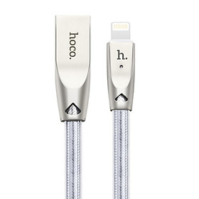 Cáp siêu bền HOCO U9 PowerLine Lightning dài 2m cho iPhone iPad (silver)- Hàng chính hãng