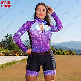 Oficina do Abadá Nữ Ba Môn Phối Hợp Jumpsuit Dài Tay Đi Xe Đạp Phù Hợp Với Khỉ Nhỏ Áo Macaquinho Ciclismo Feminino Color: ODA21-08 Size: XXS