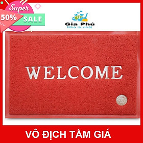 Mua ( Size lớn 90x120cm ) Thảm nhựa chống trơn trượt cao cấp Welcome Gia Phú ( giao màu ngẫu nhiên )