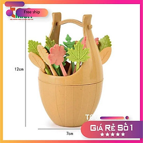 Mua BỘ 16 DĨA tráng miệng ăn trái cây  hoa quả  bánh mềm chất liệu nhựa lúa mạch hình hoa lá nhiều màu sắc