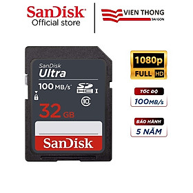 Mua Thẻ nhớ SD Sandisk Ultra GN3 32GB 100MB/s UHS-I (cho máy ảnh) - Hàng Chính Hãng