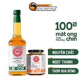 Combo Mật ong rừng Hoa Miền Núi - 100% mật ong chín Honimore 990g