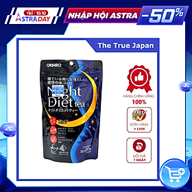 Trà hỗ trợ giảm cân ban đêm Orihiro Night Diet Tea (20 gói) - Tặng túi zip 3 kẹo mật ong Senjaku