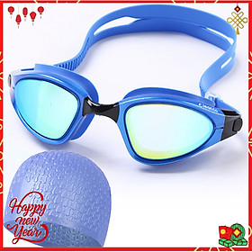 Kính bơi nam Cleacco tráng gương, chống tia UV tặng nói bơi Cleacco silicone, dây đeo điều chỉnh độ rộng, màu sắc thời trang, thích hợp cho vận động viên hoăc phục vụ cho việc bơi hằng ngày- Hàng Chính Hãng