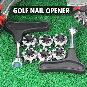 1PC Golf Spike Cờ lê Ratchet Action Shoes Remover Điều chỉnh Công cụ điều chỉnh bằng thép không gỉ Tay cầm Ripper Phụ kiện golf