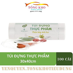 Mua Túi đựng thực phẩm  túi đựng thực phẩm tự hủy sinh học cuộn 100 túi 30*40cm
