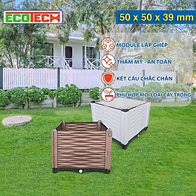 CHẬU GHÉP THÔNG MINH 50x50x39 Cm: Thẩm mỹ, kết cấu chắc, dễ lắp đặt, phù hợp mọi cây trồng đô thị.