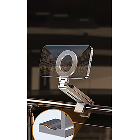 Giá đỡ kệ đỡ điện thoại từ tính gập xoay 360 độ để bàn, kẹp thành bàn, ô tô, máy bay livestream, selfile tự sướng- Hàng chính hãng