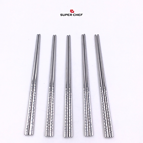 Mua Bộ 5 đôi đũa Super Chef inox 304 thân vuông Đẹp  Tiện Lợi