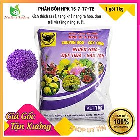 Phân Bón Đầu Trâu NPK 15-7-17+TE Chuyên Hoa, Cây Cảnh