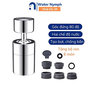Mua Đầu vòi rửa bát tăng áp  xoay 360 độ Waternymph tạo bọt  chống bắn  2 chế độ phun tiện ích (tặng bộ ren)