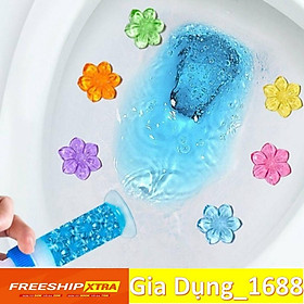 Gel thơm khử trùng bồn cầu-gel khử mùi bồn cầu dạng thạch hình bông hoa