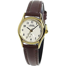 Casio Ladies LTP-1094Q-7B6 Penguin Dial with Genuine Leather Band Watch