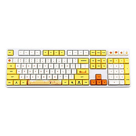 1 Set Of Keyboard Keycaps 129-key Pbt Printing Sublimation Mechanical Keyboard Keycap