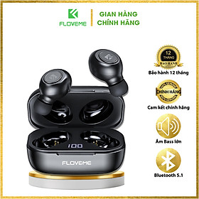 Mua tai nghe TWS 5.0 FLOVEME - tần số 2.402GHz-2.480GHz - Bluetooth V5.0 - Pin lithium 3.7V  tai nghe 40mAh  ngăn sạc 300mAh - thiết kế sang trọng - Hàng chính hãng