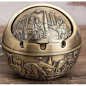 GẠT TÀN HÌNH CON CÓC NGẬM ĐỒNG TIỀN BẰNG ĐỒNG GIẢ CỔ