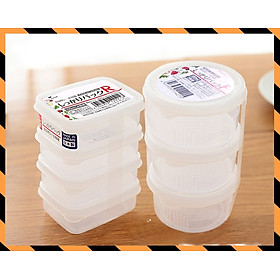 Mua Combo 2 sản phẩm set 04 hộp chia thức 100ml và 70ml  không sản sinh ra các hoạt chất gây hại trong quá trình sử dụng - nội địa Nhật Bản