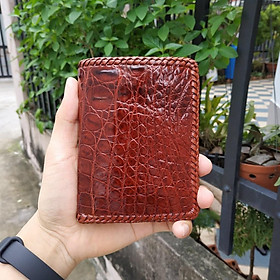 Bóp Nam Da Bụng Cá Sấu 2 Mặt Đan Viền Rất Mềm Và Bền VS2V14N