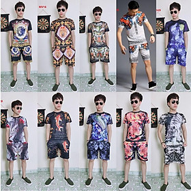 Bộ Thun Hè Nam 3d Cao Cấp Chất Thun Cotton Co Dãn 4 Chiều