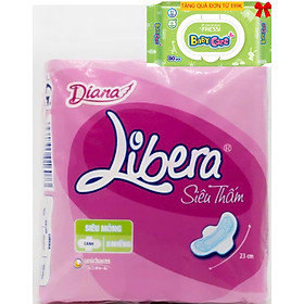 1 Gói Băng Vệ Sinh Diana Libera Siêu Mỏng Cánh Siêu Thấm 23cm -8 Miếng/Gói -Date luôn mới