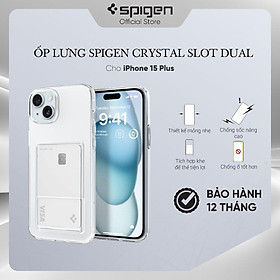 Ốp lưng cho iPhone 15 Pro Max Spigen Crystal Slot Dual - Hàng chính hãng