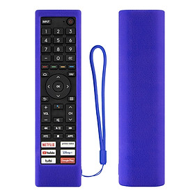 Vỏ bọc cho Điều khiển từ xa TV Hisense ERF3F80H ZDB1210320 Vỏ bảo vệ điều khiển từ xa bằng silicon có móc áo Màu sắc: xanh lam