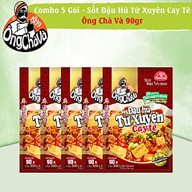 Combo 5 Gói Sốt Đậu Hũ Tứ Xuyên Cay Tê Ông Chà Và 90gr