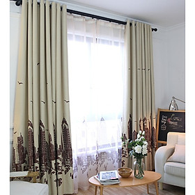 Mua Rèm che nắng rèm vải treo cửa nhà phố nâu mẫu mới (nhiều size) 1m ngang x 2.7m cao --- 1.5m ngang x 2.7m cao - 2m ngang x 2.7m cao