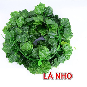 Mua Lá giả  sợi dây leo lá xanh trang trí dài 2.1m 80 lá