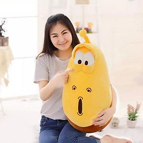 Gấu bông ấu trùng tinh nghịch – Màu vàng – Size 60 cm – Quà tặng thú nhồi bông lavar siêu dễ thương – Gối ôm sâu tinh nghịch cho bé ngủ ngon