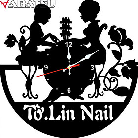 Mua Đồ trang trí tiệm Nail đồng hồ kim trôi đẹp đẳng cấp
